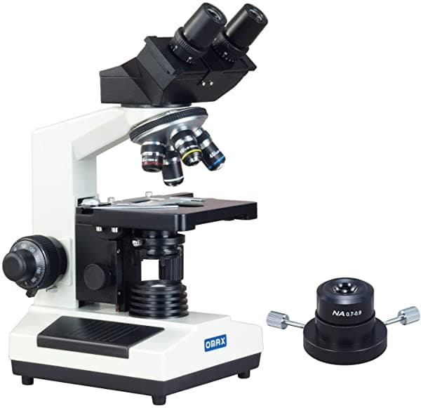 Microscopio binocular compuesto de investigación OMAX 40X-2000X con condensador seco Darkfield M827S-A191
