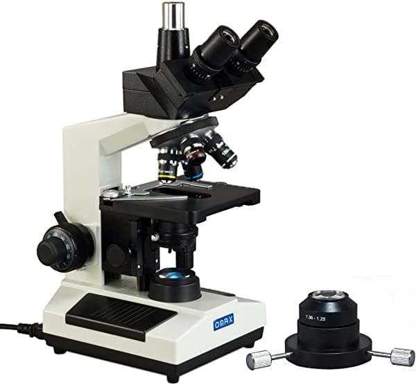 Omax 40 x -1600 X trinocular Aceite Darkfield compuesto Microscopio con reemplazable con luz LED M837TL-A191BD