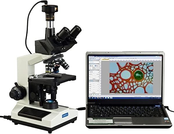 Omax compuesto 40 X -2000 X trinocular LED Microscopio con 2 MP cámara digital con reemplazable M837SL-C20U