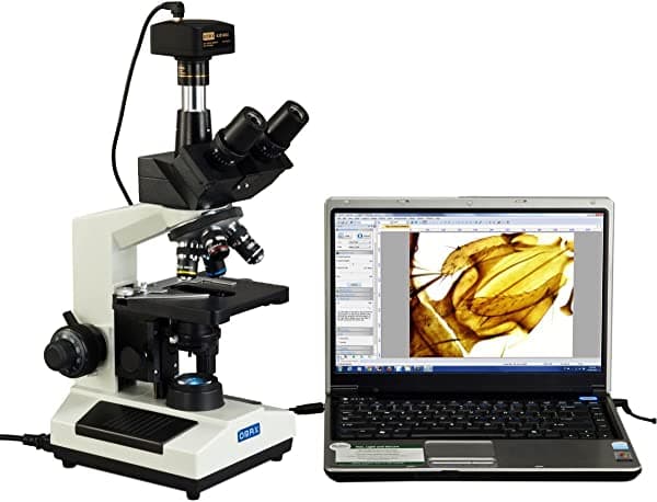 Omax compuesto 40 X -2000 X trinocular LED Microscopio con 14 MP cámara USB con reemplazable M837SL-C140U