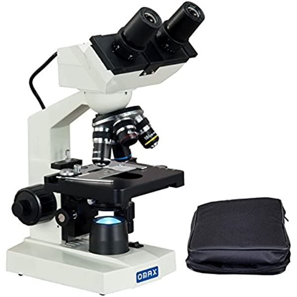 Omax 40 x -2000 X Integrado 1, 3 MP compuesto Microscopio Binocular Digital con Funda de transporte de vinilo MD82ES10-A188V