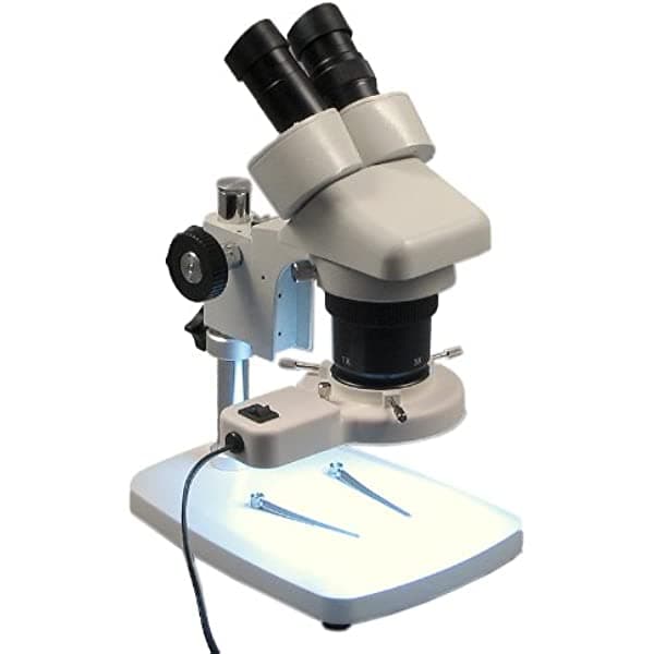 Omax Binocular Microscopio Estéreo 5 x -10 x -15 X -20 X -30 X -60 X con luz anillo G321L8W
