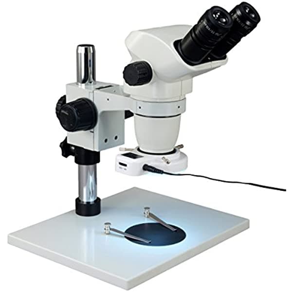 OMAX 6.7X-45X Zoom Binocular Microscopio Estéreo con 54 LED Anillo Luz W42DPT-L54P