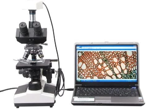OMAX microscopio biologico trinocular 40X-1600X con camara USB de 3.0 MP XM837TC30