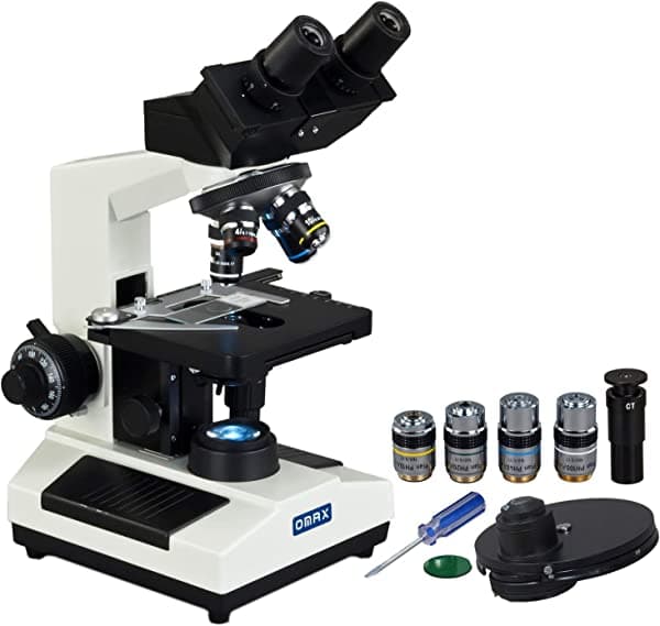 Omax 40 x -2000 x LED Microscopio Binocular Compuesto con contraste de fase Kit + Plan PH objetivos M827SL-PHB1