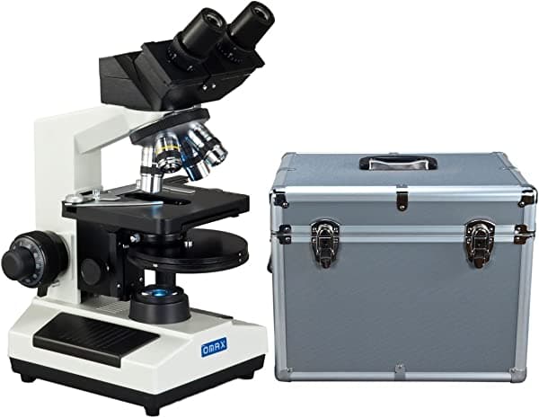 OMAX 40X-2500X Cámara Digital incorporada 3, 0 MP Fase LED Microscopio + PLAN Turret Fase Discos + Hard Case MD827Z30L-PHB1-A185A