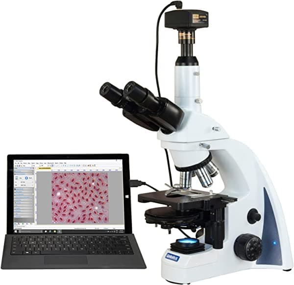 Omax 40X-2500X 14 MP plan infinity trinocular de contraste de fase Siedentopf microscopio compuesto LED lab M8333Z-PHIP-C140U