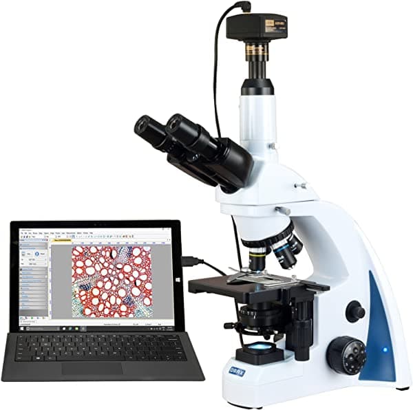 Omax Plan de 14 Mp Digital 40 x -2500 X Infinito trinocular Siedentopf LED biológica microscopio compuesto M8333Z-C140U
