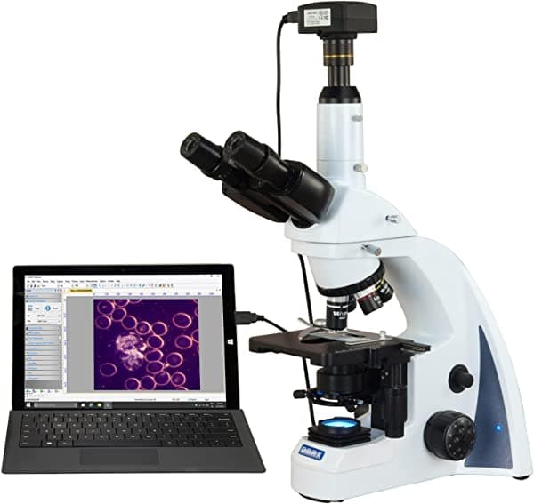 Omax 40 x -2500 X 14 MP USB3 Plan infinity Darkfield trinocular Siedentopf Microscopio Compuesto LED Lab M8333Z-BDK-C140U3