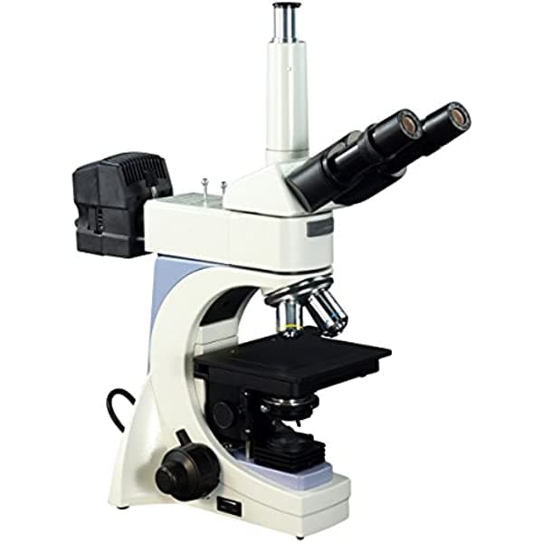 OMAX M83MPTRZ 40x-2500x microscopio trinocular infinito metalúrgico con luz transmitida/reflejada y lente seco 100x