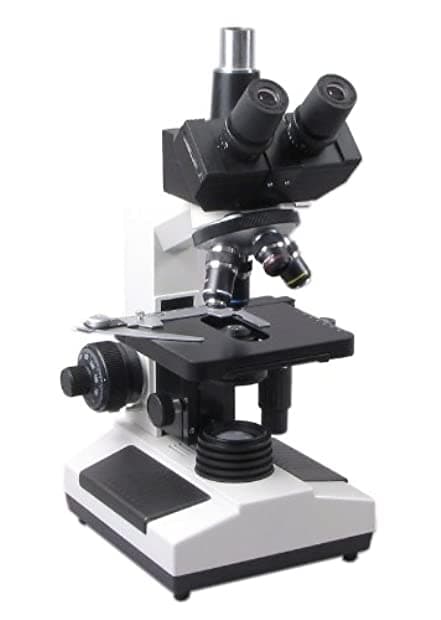 OMAX 40x-2000x microscopio trinocular compuesto de laboratorio con platina mecánica de doble capa