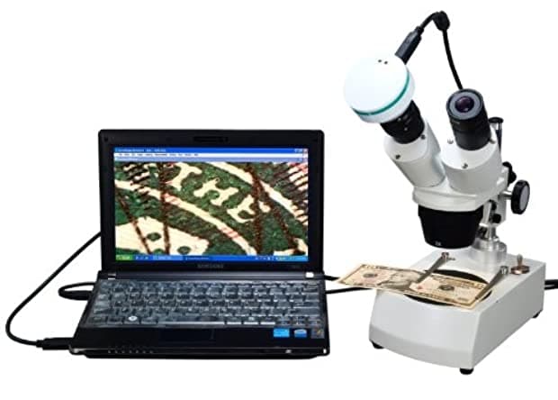 Omax 20 x -40 x -80 X Digital Binocular Microscopio Estéreo con sistema dual de luces y 2.0 MP USB cámara digital