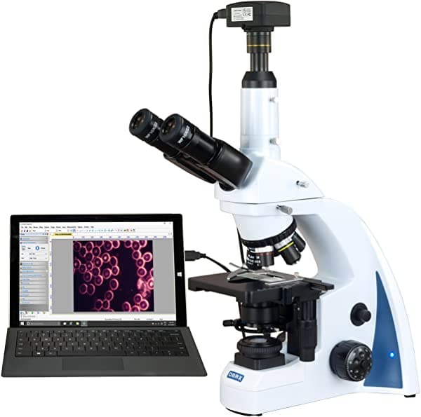 Omax 40 x -3000 X 10 MP USB3.0 Quintuple Digital Plan Darkfield LED infinito Kohler Microscopio Compuesto MQ8333V-BDK-C100U3