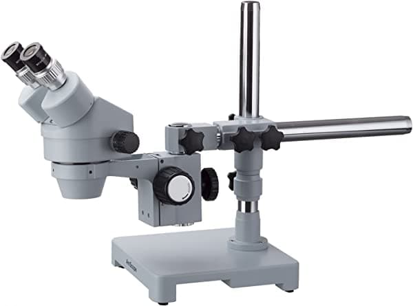 AmScope 7X-45X ESD - Microscopio de zoom estéreo seguro con soporte de brazo único SM-3B-ESD