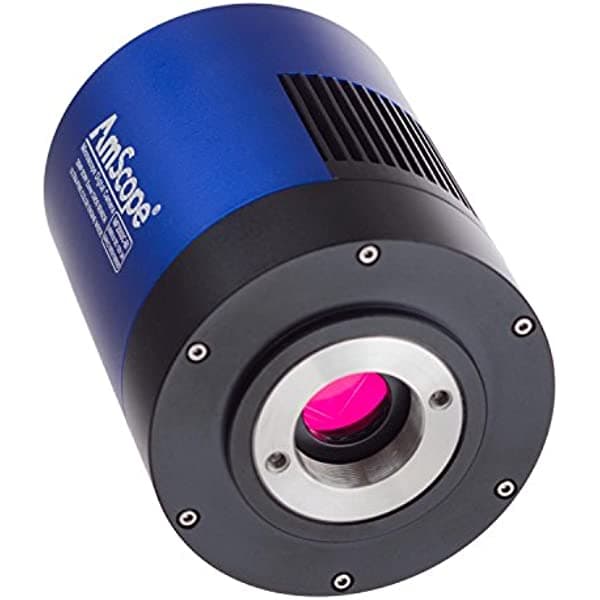 AmScope Cámara de microscopio retroiluminada de 20 MP USB3.0 TEC con diapositiva de calibración MF2003C-BI-CK