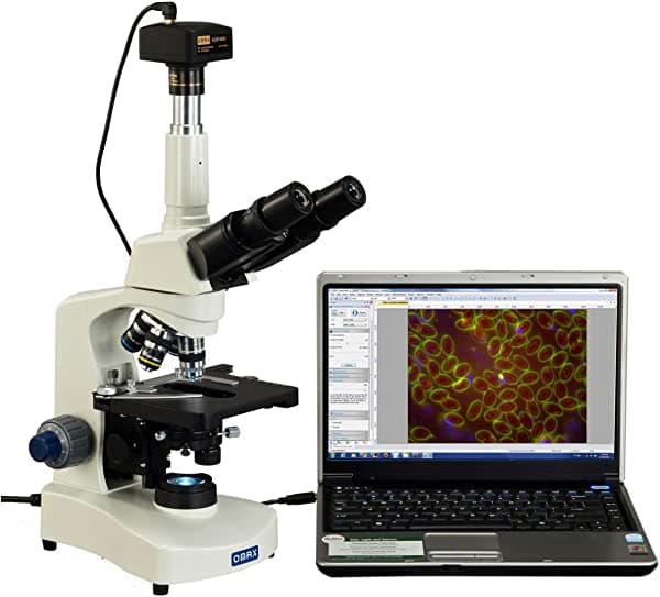 Omax 40 x -2000 X Darkfield trinocular Compuesto Siedentopf LED Microscopio con 14 MP cámara digital M8311-A191BOIL-C140U