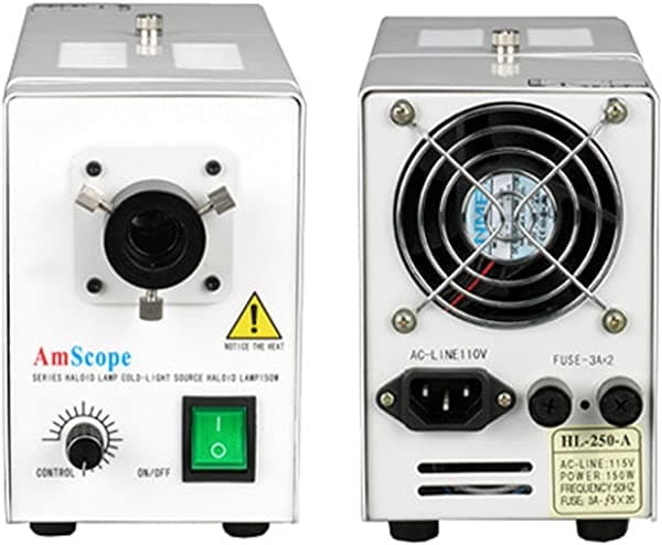 AmScope HL250-A Iluminador 150 W Microscopio Caja de control de fuente de luz