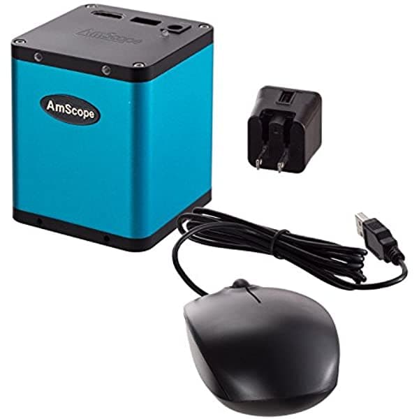 AmScope - Cámara de microscopio de montaje en C de enfoque automático de 1080p con HDMI + mouse USB - AF102