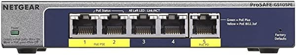 NETGEAR 1 - ProSafe 5Port Gig Plus w PoE GS105PE-10000S