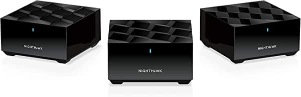 Netgear Nighthawk (MK63) Mesh WiFi 6 System con 1 router + 2 satélite | Cobertura de 4,500 pies cuadrados MK63-100UKS