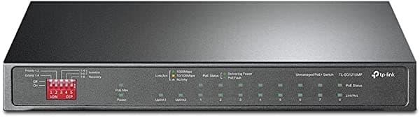 Switch Tp-link Gigabite de 10 puertos con 8 puertos Poe+ TL-SG1210MP