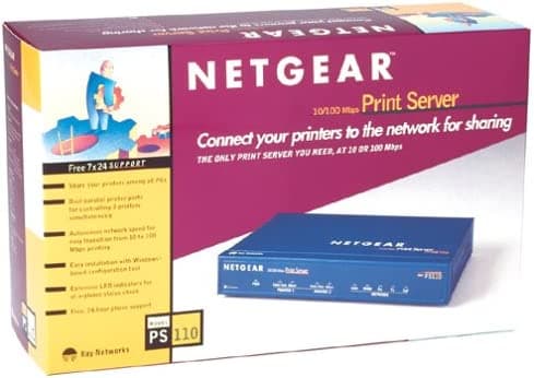 Netgear ps110 10/100 Print Server con 2 puertos paralelos
