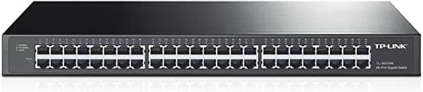 TP-LINK TL-SG1048 48-port 10/100/1000Mbps Gigabit 19-inch Rackmount Interruptor, 96 Gbps capacidad de conmutación