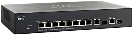 Conmutador administrado PoE+ de 10 puertos Gigabit PoE+ de Cisco SG300-10PP-K9-NA