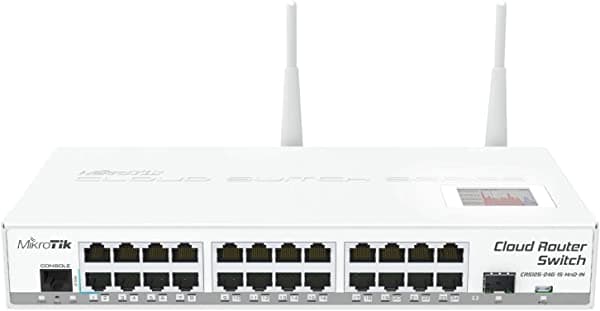 Mikrotik CRS125-24G-1S-2HnD-IN Switch de 2,4 GHz con 24 puertos Gbit 1 puerto SFP, 2 antenas integradas de 4 dBi