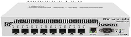 MikroTik CRS309-1G-8S+IN Switch de 9 puertos 10Gbps con Router y SwOS, 1 Gigabit y 8 SFP+