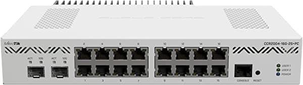 MikroTik CCR2004-16G-2S+PC Router Ethernet 16 puertos Gigabit, 2 bahías SFP+ 10G