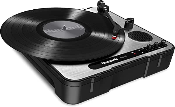 Numark - PT01 - Tocadiscos de vinilos, USB, portable, 33 1/3, 45, y 78 RPM. PT01USB