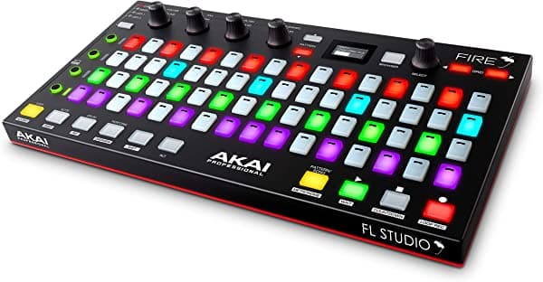 AKAI Fire profesional (solo controlador) - Controlador MIDI USB para FL Studio con 64 almohadillas RGB Clip / matriz de almohadilla de tambor Fire (Controller Only)