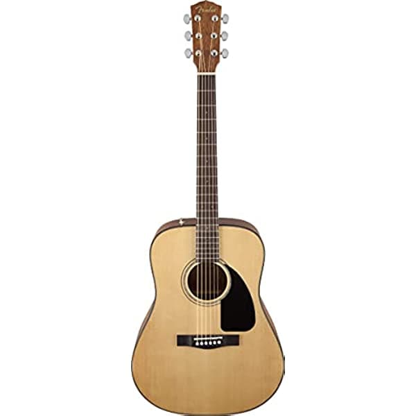 Fender Guitarra Acústica de 6 cuerdas para diestros, tamaño completo, acabado natural (970110221)