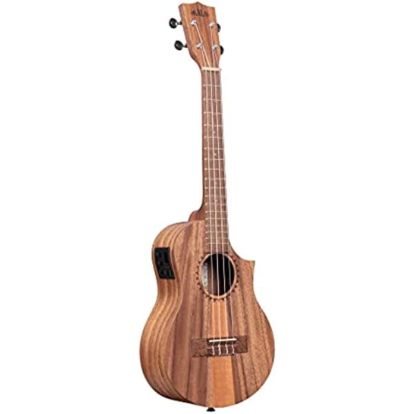 Kala Ukelele tenor de satén de teca con corte y ecualizador con afinador integrado (KA-TK-T-CE)
