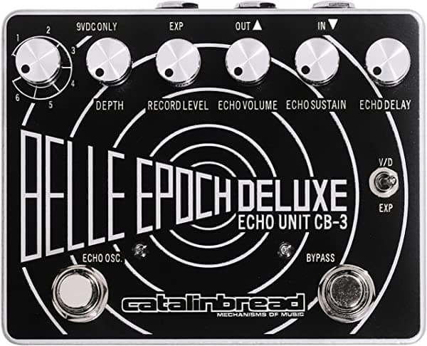 Catalinbread Belle Epoch Deluxe Pedal negro y plateado, (853710004758)
