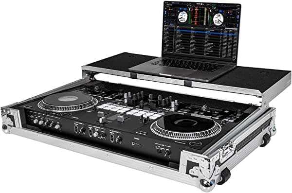 Headliner Funda de vuelo con plataforma para portátil y ruedas, compatible con DDJ-REV7 (HL10008)
