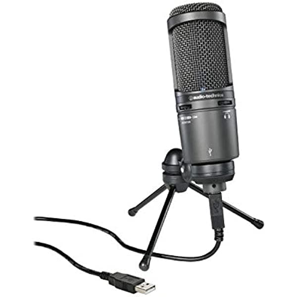 Audio Technica Pro Audio-Technica AT2020USB Plus - Micrófono USB de condensador cardioide, negro (reacondicionado)