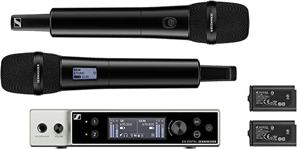 Sennheiser EW-DX 835-S - Juego de sistema de micrófono de mano dual, banda R1-9 EW-DX 835-S SET R1-9
