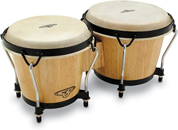 Latin Percussion cp221-aw Bongos de madera tradicional, color natural