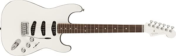 Fender Guitarra eléctrica de cuerpo sólido de 6 cuerdas, derecha, blanco brillante (252000310)