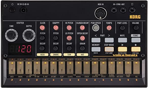 Korg Volca Beats Analógico (Reacondicionado), Negro VOLCABEATS-cr