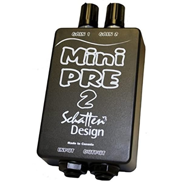 Schatten Mini Pre 2 Dual Channel belt-clip Guitarra/Instrumento preamplificador para MIC/Pickup 4308823143