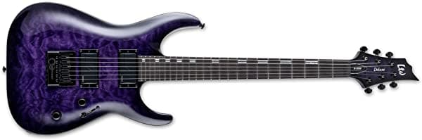 ESP LTD H-1000 EverTune - Guitarra eléctrica de cuerpo sólido - Purpurina transparente