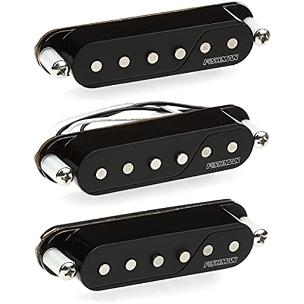 Fishman Fluence - Pastillas de bobina única, color negro, juego de 3 PRF-STR-BK3
