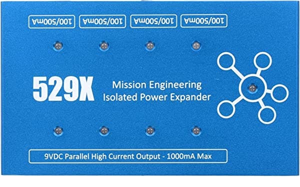 Mission Engineering Fuente de alimentación de pedal aislado de 8 salidas, color azul P-529X