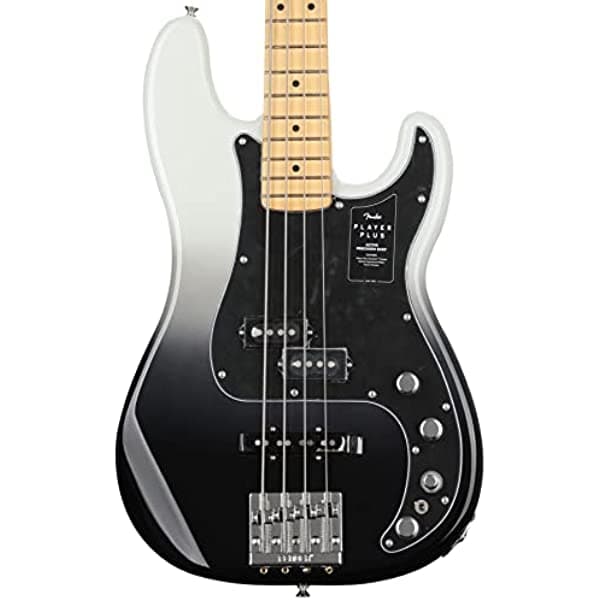 Fender Bajo eléctrico de 4 cuerdas, para diestros, Plata Humo (0147362336)