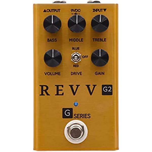 Revv G2 - Pedal de preamplificador/overdrive/distorsión - dorado RVGELEG