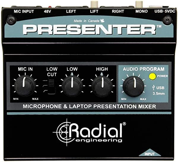 Mezclador de presentación de audio Radial Presenter R800 8011