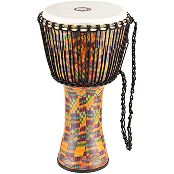 Meinl Percussion extragrande Cabeza Shell y sintética cuerda Tuned Travel Series - Djembe con PADJ2-L-F